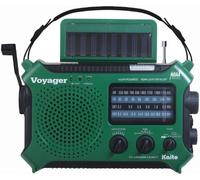 Kaito Ka500 IP Verde Voyager Solar / Dinamo Radio AM/FM/SW NOAA Previsión meteorológica con advertencia y cargador para teléfono móvil, color verde