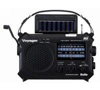 Kaito KA500IP-BLK Voyager Solar/Dynamo AM/FM/SW NOAA Radio meteorológica con alerta y cargador de teléfono celular, color negro