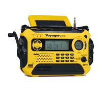 Kaito Voyager Pro KA600 - Radio digital de emergencia meteorológica AM/FM/LW/SW y NOAA con alerta, RDS y cargador de teléfono inteligente, amarillo