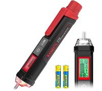 KAIWEETS HT100s Detector de Tensión de Porcentaje sin Contacto con Pantalla LCD, NCV Buscapolos, Sensibilidad Ajustable 12V-1000V / 70V-1000V con Zumbador, Alarma de Tension con Linterna LED