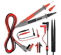 KAIWEETS KET012 Kit de Cables de Prueba multímetro 9 Piezas de Cables de Prueba con Pinzas de cocodrilo, sonda de Prueba, Mini Ganchos, Pinzas, Cat III 1000V y Cat IV 600V, 10A