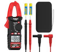 KAIWEETS Pinza Amperimétrica Digital 400A, Multímetro de Gancho Portátil TRMS, 600V AC/DC, Auto-Rango, Medición de Corriente AC, Voltaje, Resistencia, Continuidad y Diodo, KC400