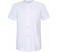 KAIXUAN - Casaca Sanitaria SEÑORA Cuello Redondo DE Manga RANGLAN Corta - Chaqueta Pijama con Cierre Central DE Botones AL Tono - Serie 831 (FR/ES, Letras, XL, XXL, Regular, Regular, Blanco -2)