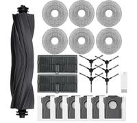 Kaiyaner 22 Piezas Accesorios para Dreame L10s Ultra Gen 2/L10s Pro Ultra Heat/X30/L40 Ae/Mova E30 Ultra,1 Cepillo Principal 6 Bolsas para Polvo 6 Mopas 6 Cepillos Laterales y 2 Filtros HEPA
