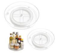 kaiyaya Especiero Giratorio,2 Piezas Giratorio Organizador de Armario,Sin Agujeros,Organizador Especias,Bandeja Giratoria Nevera para Condimentos,Botellas,Frutas,Cosmético,Armario,Despensa