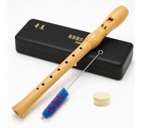 KAIYAYA Flauta Dulce Soprano,Flauto Madera de Arce,Flauta de 8 Orificios Diseño Desmontable,Digitación Alemana con Kit de Limpieza para Escuela o Clase de Musica,Principiantes,Niños