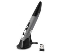 Kaiyo Ratón inalámbrico con lápiz, lápiz óptico de presentación de escritorio de 2,4 G, DPI de 3 niveles, clics silenciosos, agarre ergonómico, con soporte, 14 cm