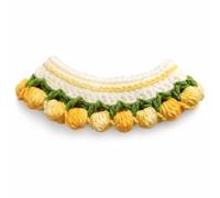 KAIYUEMAOYI Kit Crochet para DIY con Agujas, Material Completo para Manualidas, Amarillo, Blanco, Verde, Collar de tulipán Amarillo (Paquete de Material), Amarillo