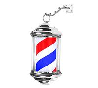 KAIYUEMAOYI Luz de Poste de Barbero, Luz de Letrero Giratorio de Peluquería con Rayas