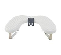 KAIYUEMAOYI Reposabrazos en Forma de U para Uñas, Cojín para Manos, Cojín de Apoyo para Brazos, Reposamanos, Esponja de PU, Antideslizante con Soporte para Teléfo, Blanco