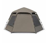 KAIYUEMAOYI Tienda campaña automática, Hexagonal Impermeable, protección para Camping, 2, 4 o 6, Tienda de campaña pequeña con Pegamento Negro Hexagonal a Prueba de Lluvia [Gris Niebla], Pequeño
