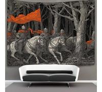 kaiyun 130cmx150cm Tapiz Un grupo de caballeros en un bosque oscuro y misterioso Tapices Impresión 3D Decoraciones Para El Hogar Colgar En La Pared