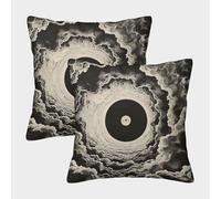 kaiyun 2 Paquetes 45x45cm.Mal de Ojo Funda De Almohada Cuadrada Decoración del Hogar Cielo Vortex con Cremallera Invisible para Sofá,Coche Y Dormitorio