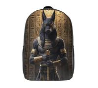 kaiyun 3D Ancient Dios egipcio Mochilas Arte de deidades oscuras míticas Escolar Para Niños Chicas Bolsas De Para Adolescentes Estudiantes De Primaria Y Secundaria 17inch