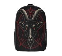 kaiyun 3D Arte de cabeza de cabra Mochilas Ilustración de fantasía oscura Escolar Para Niños Chicas Bolsas De Para Adolescentes Estudiantes De Primaria Y Secundaria 17inch