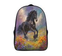 kaiyun 3D Beautiful Black StalLeón-Flores Bloom Mochilas Escolar Para Niños Chicas Bolsas De Para Adolescentes Estudiantes De Primaria Y Secundaria 16 inch