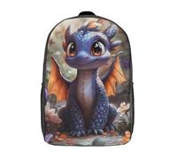 kaiyun 3D Cute Baby dragón - Escamas azules Mochilas Escolar Para Niños Chicas Bolsas De Para Adolescentes Estudiantes De Primaria Y Secundaria 17inch