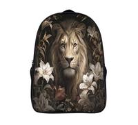 kaiyun 3D León in The Jungle Mochilas Lirio Escolar Para Niños Chicas Bolsas De Para Adolescentes Estudiantes De Primaria Y Secundaria 16 inch
