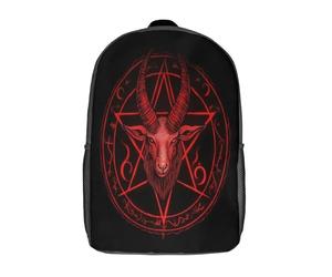 kaiyun 3D Símbolo de cabra Mochilas Diseño de pentagrama ocultista Escolar Para Niños Chicas Bolsas De Para Adolescentes Estudiantes De Primaria Y Secundaria 17inch
