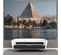 kaiyun 70cmx100cm Tapiz Fotografía de las pirámides al otro lado del río Nilo Tapices Impresión 3D Decoraciones Para El Hogar Colgar En La Pared
