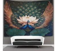 kaiyun 70cmx100cm Tapiz Two pavo reals with Open Wings Tapices Loto enorme Impresión 3D Decoraciones Para El Hogar Colgar En La Pared