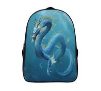 kaiyun A Giant Dragón Swam in The Sea Niños, Niñas Y Adolescentes, Bolsa De Escuela Ligera Para Portátil, Mochila Informal 39x29x16cm
