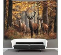 kaiyun A Herd of Ciervo in The Autumn Forest, Tapiz Para Colgar En La Pared,estético Decoración Del Hogar Para Sala De Estardormitorio 130cmx150cm