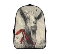 kaiyun A Red Ribbon Is Tied Around The Cabra's Neck Mochila Infantil Colegio Y La Guardería Con Bolsa De Escuela Ideal Niños Y Niñas 16 inch