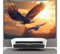 kaiyun Águila, búho nival,Flying in The Atardecer Tapiz Para Colgar En La Pared,estético Decoración Del Hogar Para Sala De Estardormitorio 70cmx100cm