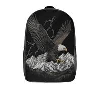 kaiyun Águila calva volando sobre picos nevados Mochila Escolar Para Infantil Niño Niña,Alta Capacidad Mochilas Viaje De Bolsas Para 17inch