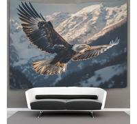 kaiyun Águila Decoraciones Tapiz Spread Its Wings And Fly in The Montañas Impresión 3D Manta De Pared Póster Ideal Como Decoración De Habitación, Salón Y Dormitorio 150cmx200cm