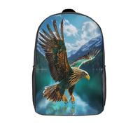 kaiyun Águila en vuelo Bolsa De Escuela De Niño Y Niña,Mochila De Escuela Primaria Con Estampado De Arte de paisajes les Dibujos Niños Adolescentes 17inch