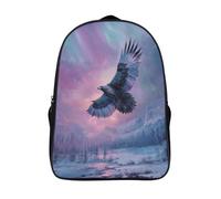 kaiyun Águila Gigante Volando Niños,Mochilas Escolares Adolescentes,Altai Mountains Aurora boreal Alta Capacidad Bolsas Infantil,Informal Primaria Y Secundaria 16 inch