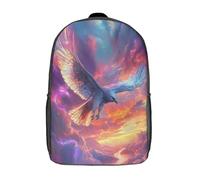 kaiyun Águila Mochilas Escolares Niña Niño Backpack Juveniles Adolescentes Nubes de color rojo intenso y naranja Bolsas Multi-bolsillo 17inch