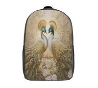 kaiyun Amor de pavos reales Niños,Mochilas Escolares Adolescentes,Estilo de arte ornamental Alta Capacidad Bolsas Infantil,Informal Primaria Y Secundaria 17inch