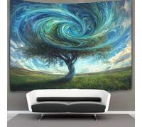 kaiyun Árbol,Adorno Luminoso, Estrellas Tapiz Para Colgar En La Pared,estético Decoración Del Hogar Para Sala De Estardormitorio 70cmx100cm