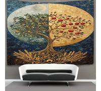 kaiyun Árbol of Life Tapiz Para,Half Summer Half Otoño Tapices Artísticos Decoración Para Colgar En La Pared Para Sala De Estar Dormitorio 180cmx230cm