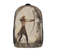 kaiyun Arquero tensando su arco Mochila Estilo medieval Para Niños De Libro De Jardín De Infantes Ajustables De Libro De Niñas De Escuela Primaria 17inch