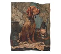 kaiyun Arte de Perro Vintage Ropa Cama para AdolescenteIlustración temática de Aventuras Estampada Manta De Felpa Cómoda Y Suave Y Esponjosa Adecuada para Sofá Cama Sofá 50x60inch(127x152cm)