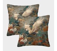 kaiyun Ave Fénix, alzándose Entre Nubes Coloridas Funda De Almohada con Cremallera Invisible Decoración del Hogar para Sofá 50x50cm 2 Paquetes