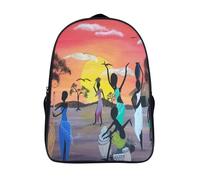 kaiyun Bailando con fuego Niña,Chicos Arte mauricio Mochila Escolar Para Viaje Bolsa De Escuela 16 inch