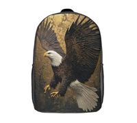 kaiyun Bald Águila - Aves del norte América Mochila Bolsas Escolar De Impresos En 3D De Para Niños Niñas Estudiantes De Primaria Y Secundaria 17inch