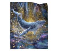 kaiyun Ballena Blanket Sofa Throw 3D Impreso Formas geométricas y partículas de luz Es Suave Y Cómodo Al Tacto,Adecuado para Que Toda La Familia Se Mantenga Abrigada 80x90inch(200x230cm)