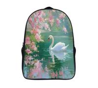 kaiyun Beautiful Blanco Swans Swim Gracefully in The Lake Mochilas Hombre Chicas Bolsas Para Trabajo,viaje,diario,escolar Y Escolares De Gran Capacidad 39x29x16cm