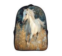 kaiyun Beautiful Caballo Mochilas Hombre Chicas Flors in Bloom Bolsas Para Trabajo,viaje,diario,escolar Y Escolares De Gran Capacidad 16 inch