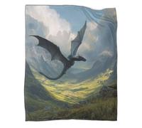 kaiyun Beautiful Dragón Manta Estampada Cálida,para Acampar Al Aire Libre Colcha Patchwork Valle Ligera para Sofá Cama 60x80inch(150x200cm)