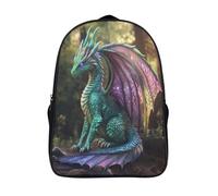 kaiyun Beautiful Dragón Mochila |Arcoíris Wings | Bolsa Escolar Unisex Para Niños Pequeños 16 inch
