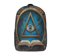 kaiyun Biblioteca Ojo KnBúhoedge,mochilas De Viaje Impresas En 3D, Ligero Y Transpirable Bolsa De Escuela Escolar Para Niños 17inch