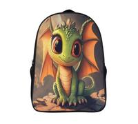 kaiyun Big Eyed Animales Lindo Dibujos animados Dragón,mochilas De Viaje Impresas En 3D, Ligero Y Transpirable Bolsa De Escuela Escolar Para Niños 16 inch