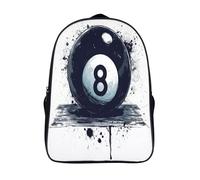 kaiyun Billar Mochilas Infantiles Tema de bola 8 3D Impreso Niños De Colegio Viajes Deportes Bolsa De Escuela 16 inch